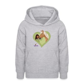 schleich® HORSE CLUB Sarah Und Ihr Pferd Mystery - Teenager Hoodie - Hellgrau meliert - Vorne - AI Model Teenager Male dark (155cm)