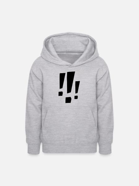 Ausrufezeichen - exclamation mark - Satzzeichen - Teenager Hoodie - Hellgrau meliert