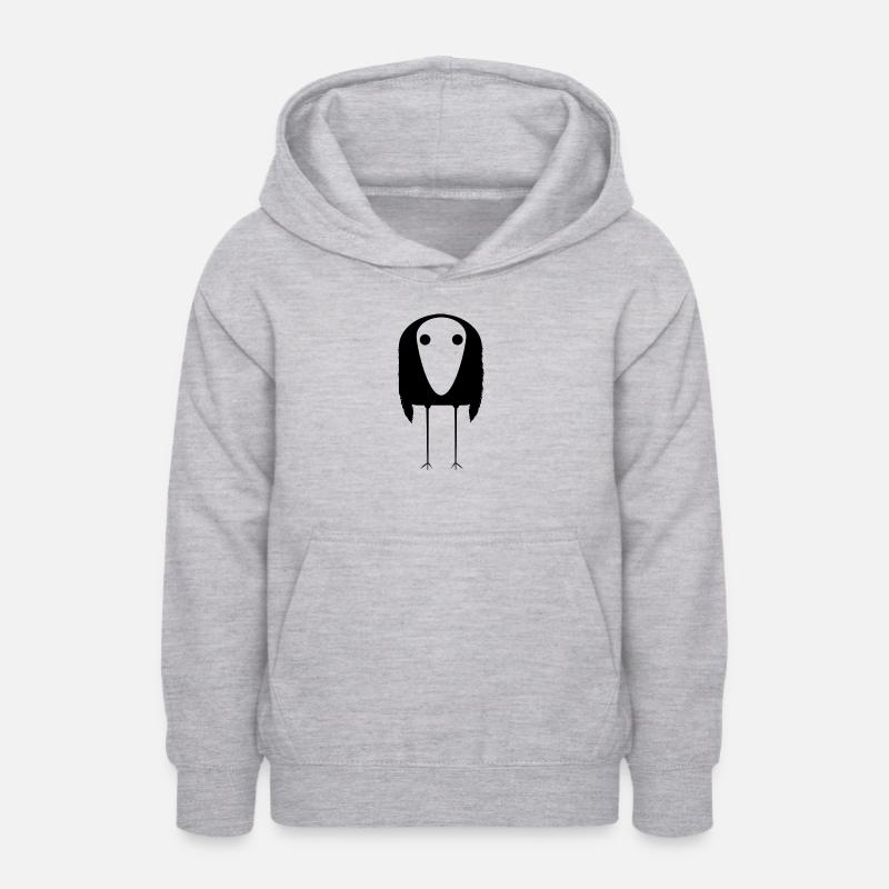 Corbeau étrange - Sweat à capuche Ado - gris clair chiné