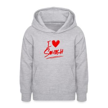 Ich liebe Squash - Teenager Hoodie - Hellgrau meliert - Vorne - AI Model Teenager Male dark (155cm)