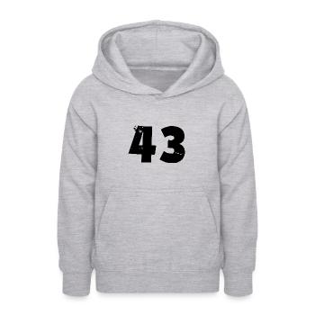 43 Nombre - Sweat à capuche Ado - gris clair chiné - Devant - AI Model Teenager Male dark (155cm)