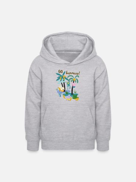Peppa Pig Design Go Bananas - Teenager Hoodie - Hellgrau meliert
