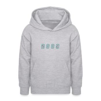 2009 Jahr Zahl - Teenager Hoodie - Hellgrau meliert - Vorne - AI Model Teenager Male dark (155cm)