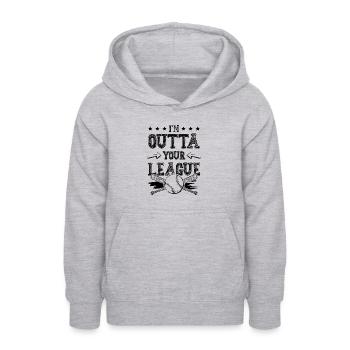 baseball outta league - Teenager Hoodie - Hellgrau meliert - Vorne - AI Model Teenager Male dark (155cm)