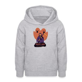 La mort - Sweat à capuche Ado - gris clair chiné - Devant - AI Model Teenager Male dark (155cm)