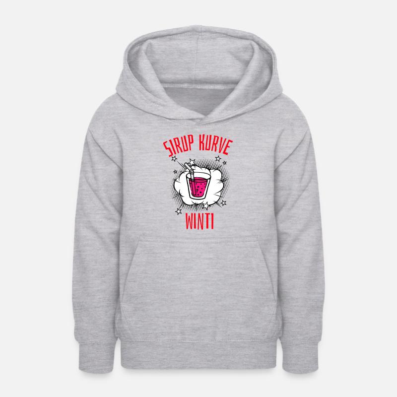 Courbe du SIP - Sweat à capuche Ado - gris clair chiné