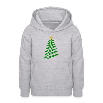 Christbaum Weihnachten Tanne - Teenager Hoodie - Hellgrau meliert - Vorne - AI Model Teenager Male dark (155cm)