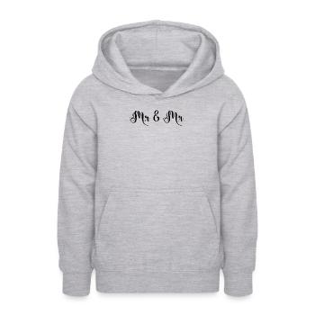 Mr & Mr Wedding Design - Teen Hoodie - light heather grey - Front - AI Model Teenager Male dark (155cm)