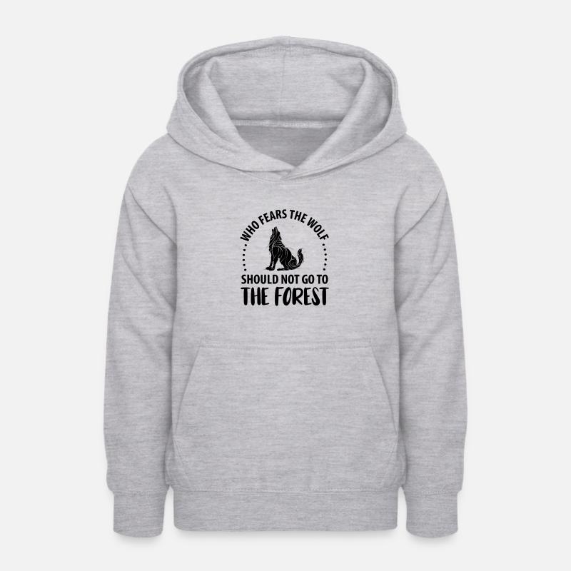 Loup Loups Wolf Pack - Sweat à capuche Ado - gris clair chiné