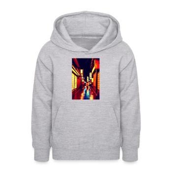 Straße 1 - Teenager Hoodie - Hellgrau meliert - Vorne - AI Model Teenager Male dark (155cm)