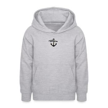 Borkumer Hafenkind - das Motiv für Borkumer und Bo - Teenager Hoodie - Hellgrau meliert - Vorne - AI Model Teenager Male dark (155cm)