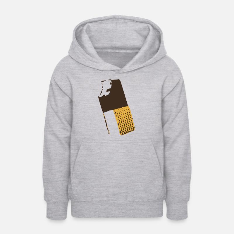 Crème glacée Domino - Sweat à capuche Ado - gris clair chiné