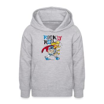 Asterix & Obelix - Troubadix Rock'n' Roll Tee shir - Sweat à capuche Ado - gris clair chiné - Devant - AI Model Teenager Male dark (155cm)