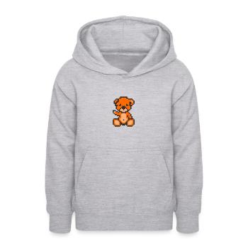 Pixel Bear Orange - Sweat à capuche Ado - gris clair chiné - Devant - AI Model Teenager Male dark (155cm)