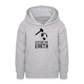 Flatten The Earth - Teenager Hoodie - Hellgrau meliert - Vorne - AI Model Teenager Male dark (155cm)