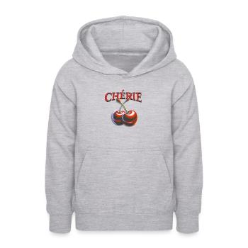 Cherry Treasure Cherie - Teen Hoodie - light heather grey - Front - AI Model Teenager Male dark (155cm)