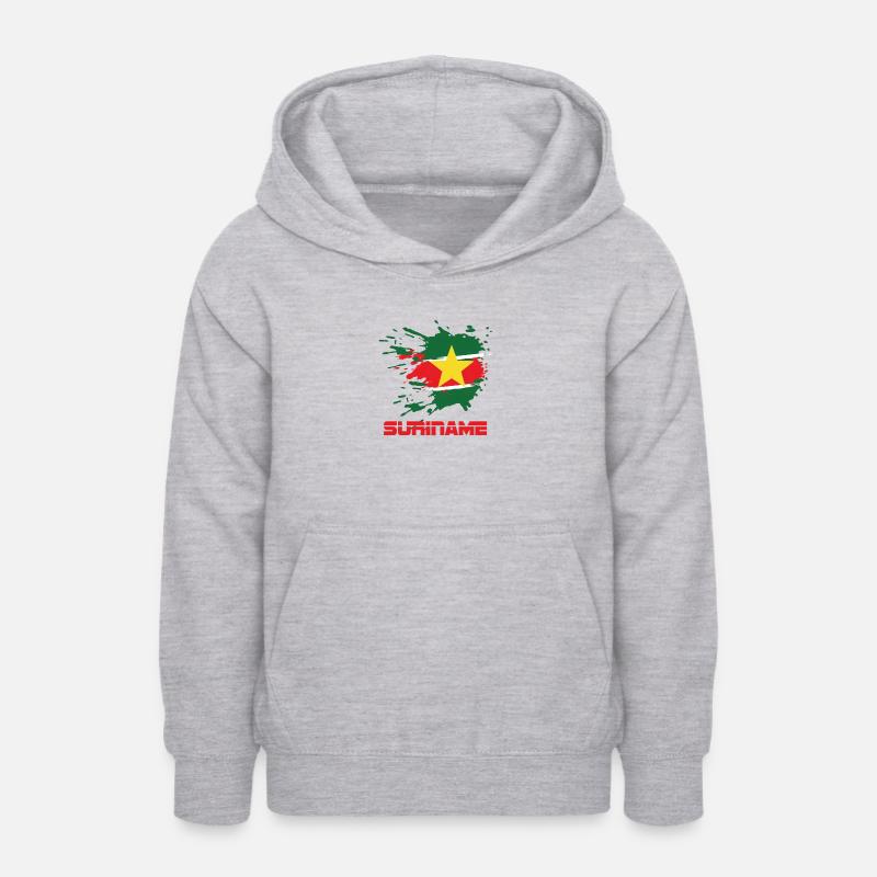 J’adore le Suriname! - Sweat à capuche Ado - gris clair chiné