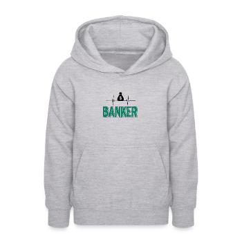 Banker - Teenager Hoodie - Hellgrau meliert - Vorne - AI Model Teenager Male dark (155cm)