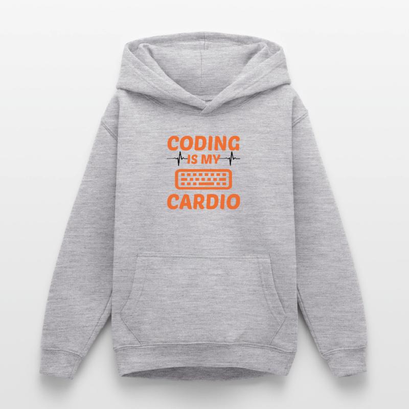 Coding Is My Cardio Programming Coder Computer Gee Teenager Hoodie