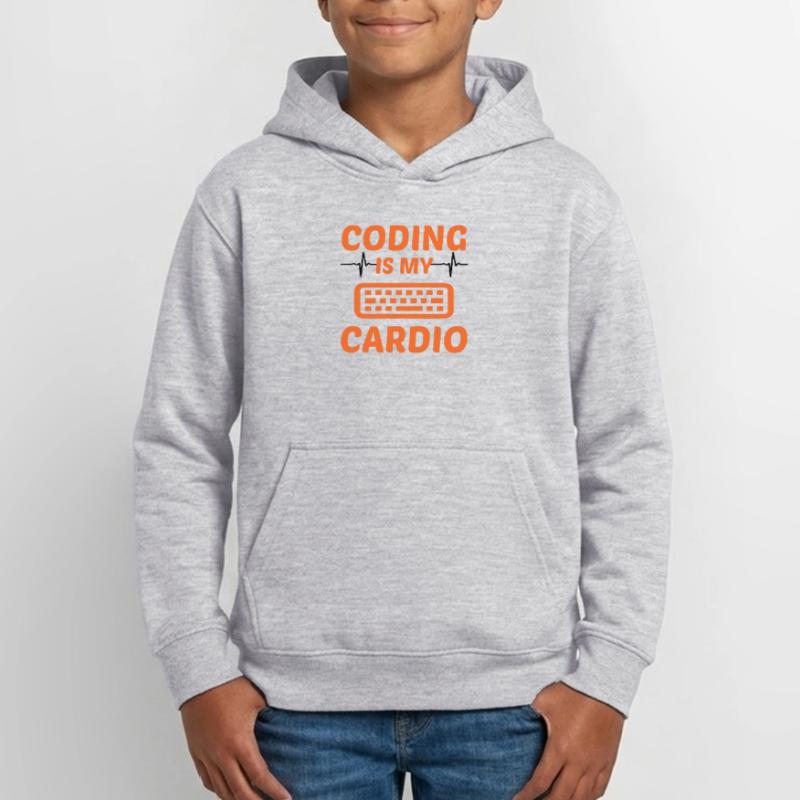 Coding Is My Cardio Programming Coder Computer Gee Teenager Hoodie