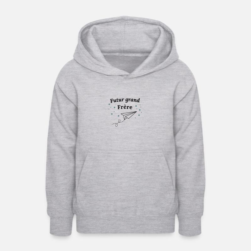 Futur grand frère - Sweat à capuche Ado - gris clair chiné