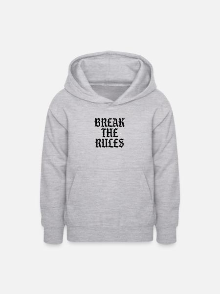 Break the Rules - Teenager Hoodie - Hellgrau meliert