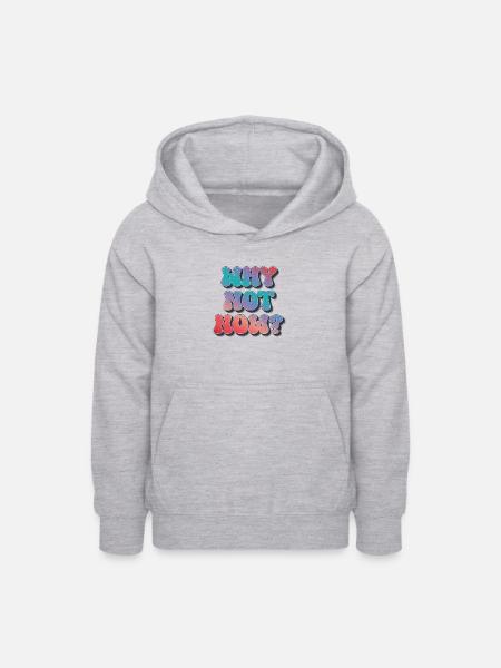 Why not now ? - Teenager Hoodie - Hellgrau meliert