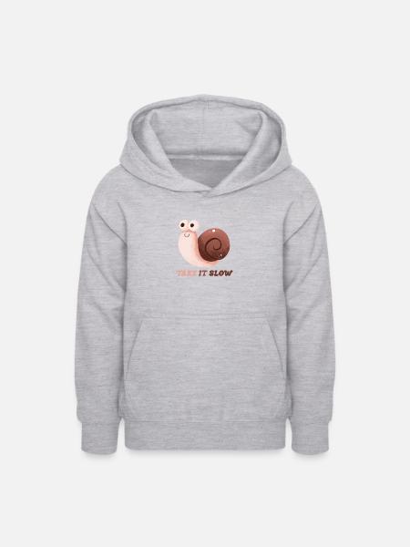 Take it Slow witziger Spruch - Teenager Hoodie - Hellgrau meliert