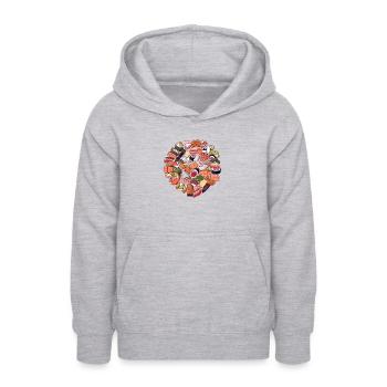 Un délice ces sushis - Sweat à capuche Ado - gris clair chiné - Devant - AI Model Teenager Male dark (155cm)