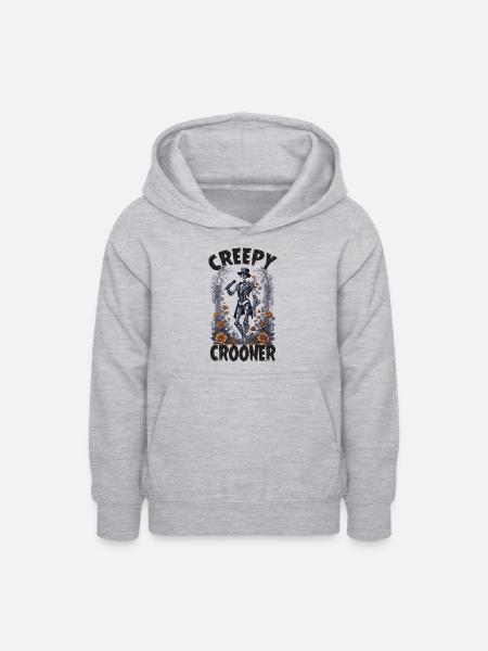 Creepy Crooner - Teenager Hoodie - Hellgrau meliert