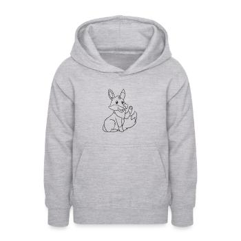 Fuchs, Füchse, Geschenk, Geschenkidee - Teenager Hoodie - Hellgrau meliert - Vorne - AI Model Teenager Male dark (155cm)