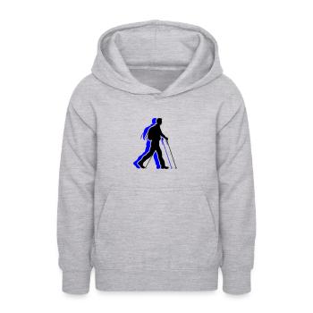Nordic Walking Man Icon - Teen Hoodie - light heather grey - Front - AI Model Teenager Male dark (155cm)