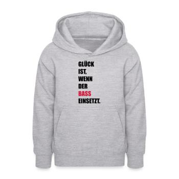Bass - Teenager Hoodie - Hellgrau meliert - Vorne - AI Model Teenager Male dark (155cm)