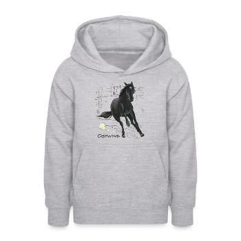 Ostwind Hengst Ostwind im Galopp - Teenager Hoodie - Hellgrau meliert - Vorne - AI Model Teenager Male dark (155cm)