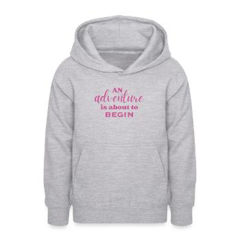 World trip, emigration and year abroad - Teen Hoodie - light heather grey - Front - AI Model Teenager Male dark (155cm)