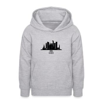 Qatar Doha doha qatar - Sweat à capuche Ado - gris clair chiné - Devant - AI Model Teenager Male dark (155cm)