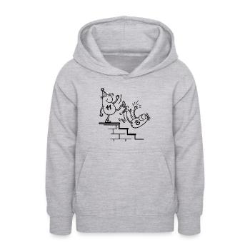 11. Geburtstagsfeier lustig für 11 Jahre alt - Teenager Hoodie - Hellgrau meliert - Vorne - AI Model Teenager Male dark (155cm)