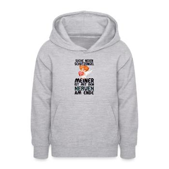 Suche Schutzengel Nerven - Teenager Hoodie - Hellgrau meliert - Vorne - AI Model Teenager Male dark (155cm)