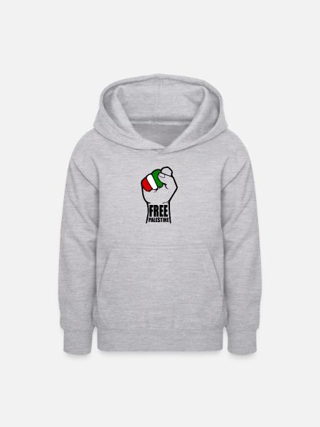Free palestine - Teenager Hoodie - Hellgrau meliert