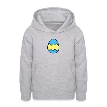 Oeuf de Pâques coloré - Sweat à capuche Ado - gris clair chiné - Devant - AI Model Teenager Male dark (155cm)