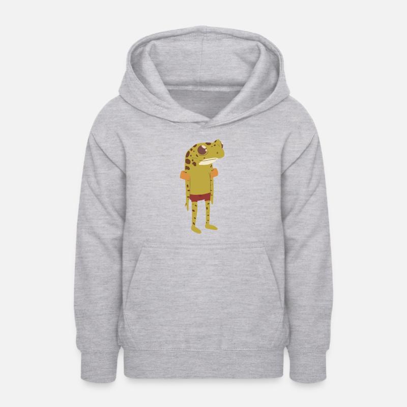 Nager Grenouille drôle Apprendre à nager - Sweat à capuche Ado - gris clair chiné