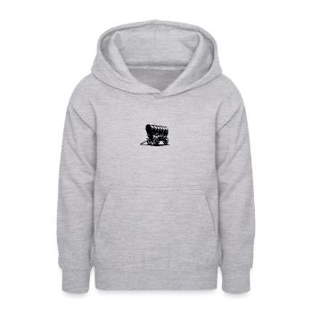 Chariot couvert de calèche - Sweat à capuche Ado - gris clair chiné - Devant - AI Model Teenager Male dark (155cm)