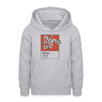 Orchideen Akiko - Teenager Hoodie - Hellgrau meliert - Vorne - AI Model Teenager Male dark (155cm)