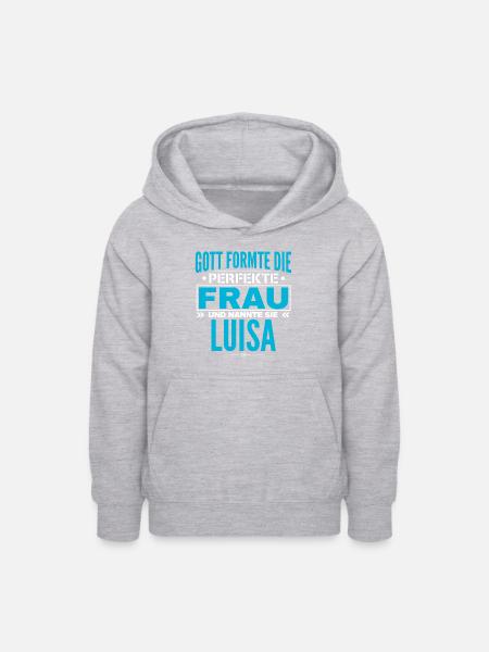 Luisa Name Design - Teenager Hoodie - Hellgrau meliert