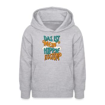 Hippie Kostüm - Teenager Hoodie - Hellgrau meliert - Vorne - AI Model Teenager Male dark (155cm)