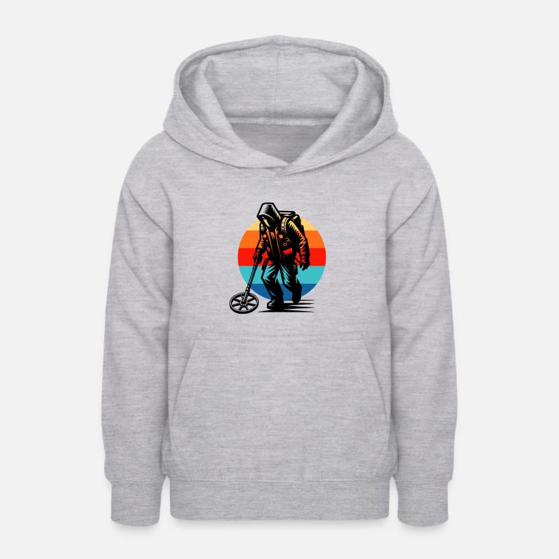 Détecteur de métaux de sonde - Sweat à capuche Ado - gris clair chiné