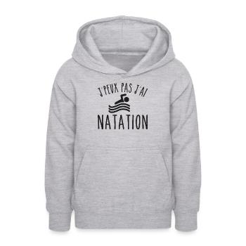 Schwimmen Ich kann nicht schwimmen Schwimmer - Teenager Hoodie - Hellgrau meliert - Vorne - AI Model Teenager Male dark (155cm)