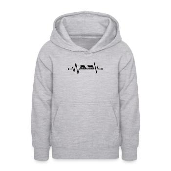 Kühe Herzschlag Kühe T-Shirt Kuh Kühe - Teenager Hoodie - Hellgrau meliert - Vorne - AI Model Teenager Male dark (155cm)