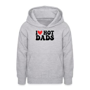 Hot Daddy's Love - Teen Hoodie - light heather grey - Front - AI Model Teenager Male dark (155cm)