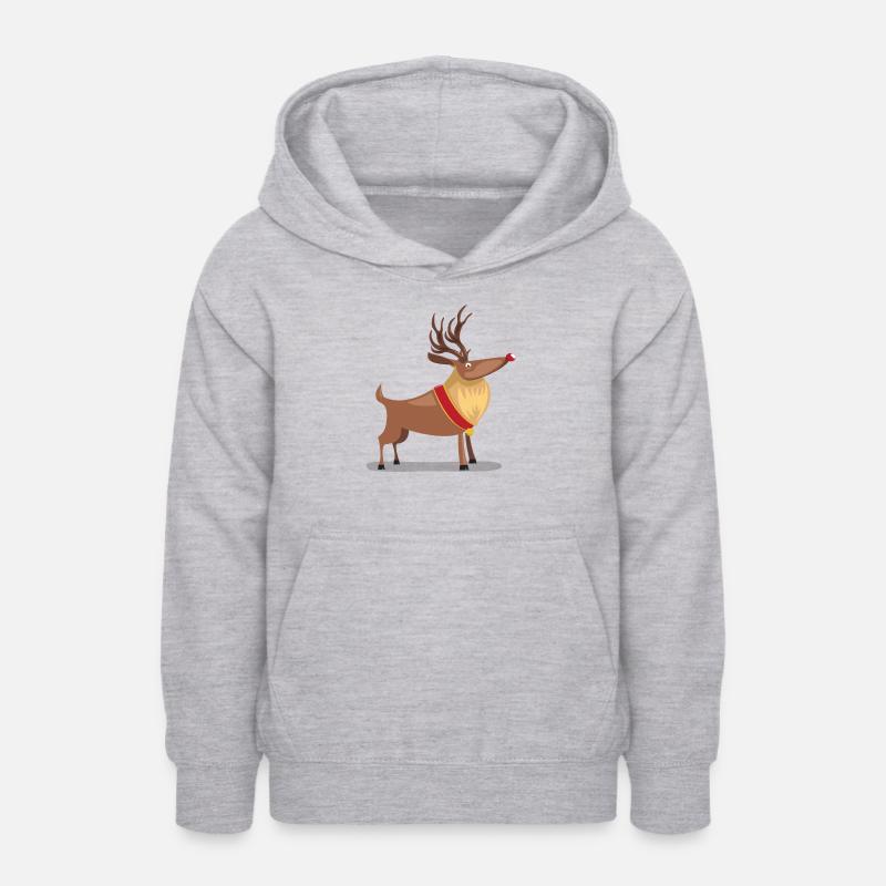 Renne de Noël - Sweat à capuche Ado - gris clair chiné
